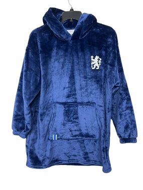 NEW Kids Chelsea Snoodie Plush Hooded Lounge Pullover Deep Navy